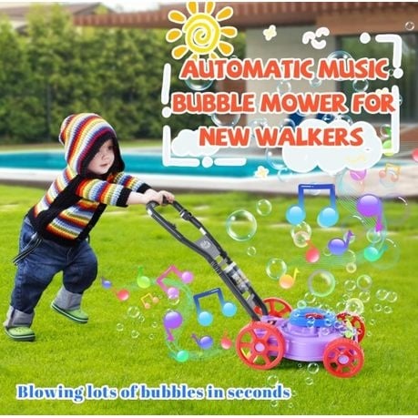 Kid's Outdoor Bubble Blower Lawn Mower Toys