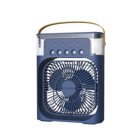 Air Conditioner Fan,Evaporative Air Cooler with 7 Colors LED Light - Black