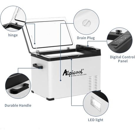 Alpicool 25L Portable Refrigerator Car Freezer Car Fridge