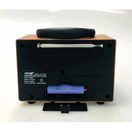Classic Wooden AM/FM/SW Radio with MP3 & USB/TF Music Playback - NS-8107BT