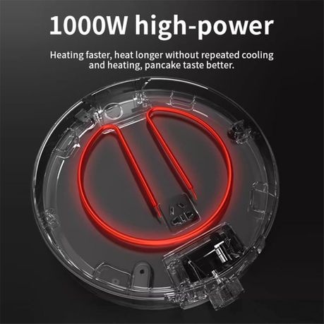 1000W Pancake Hot Plate Machine, 30cm Non-Stick Cooking Surface