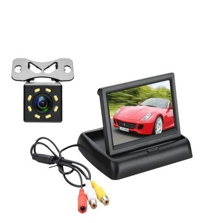 4.3 Inch Foldable HD LCD TFT Monitor And 8 LED Rear View Reverse Camera