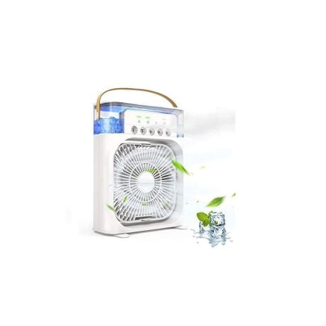Air Conditioner Fan,Evaporative Air Cooler with 7 Colors LED Light - Black