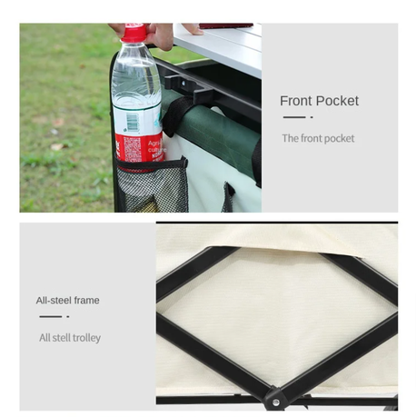 Outdoor Multi-Purpose Beach Foldable Utility Beach Trolley Cart