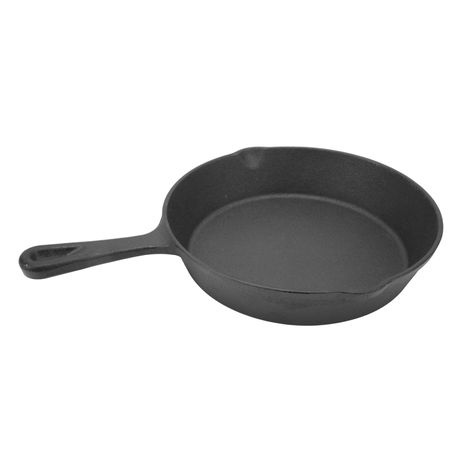 Classic Cast Iron Skillet Mini Frying Pan for Grilling Steak Pancakes - 16cm