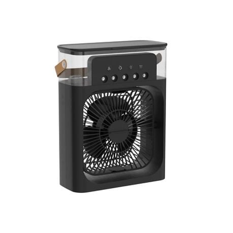 Air Conditioner Fan,Evaporative Air Cooler with 7 Colors LED Light - Black