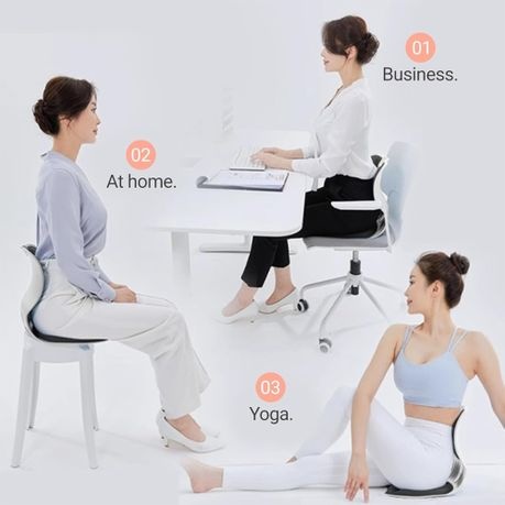 Posture Correction Chair Lumbar Support Cushion - Black