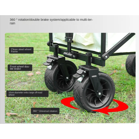 Outdoor Multi-Purpose Beach Foldable Utility Beach Trolley Cart