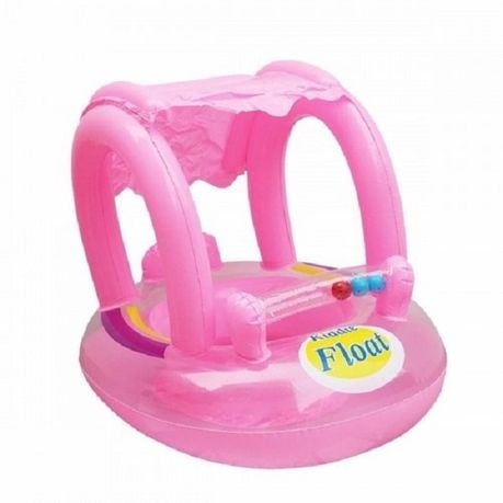 Sunshade Seat Infant Water Floating Boat Inflatable Swim Ring for Baby