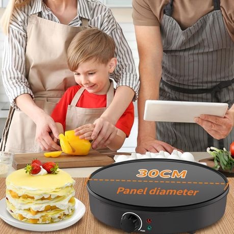 1000W Pancake Hot Plate Machine, 30cm Non-Stick Cooking Surface