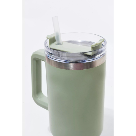 Multi-Funtional Double-Wall Stainless Steel Vacuum Flask With Straw 1200ml