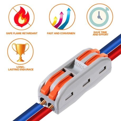 50 Piece Quick Splicing Butt Compact Wire Connectors