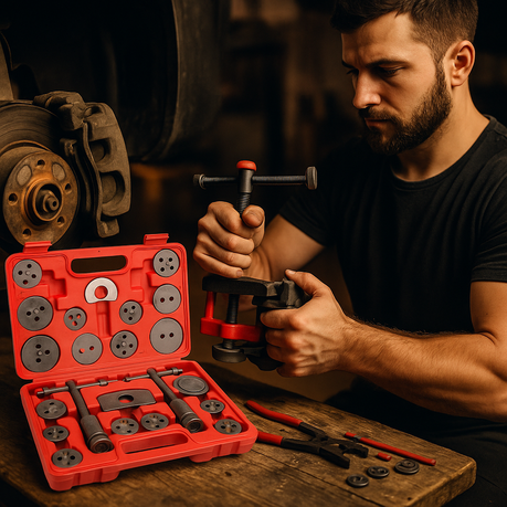 22 Pieces Brake Calliper Tool - Piston Reset & Pad Spreader Kit