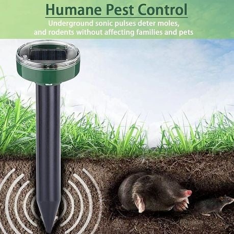 Solar Powered Outdoor Mole Repellent Circular Pest Control Gopher Chaser