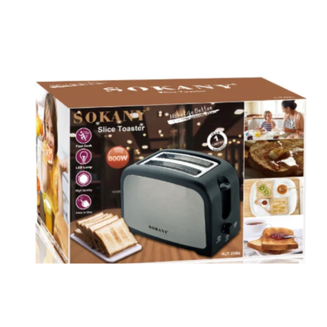 Sokany HJT-008s 2 Slice Toaster