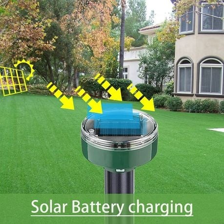 Solar Powered Outdoor Mole Repellent Circular Pest Control Gopher Chaser