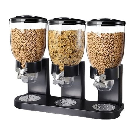 R01-CD03 Triple Cereal Dispenser Storage - White