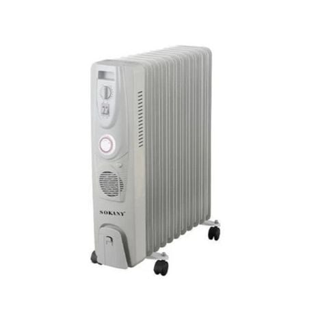 Sokany 9 Fins Electric Oil Filled Vertical Radiant Heater With Fan
