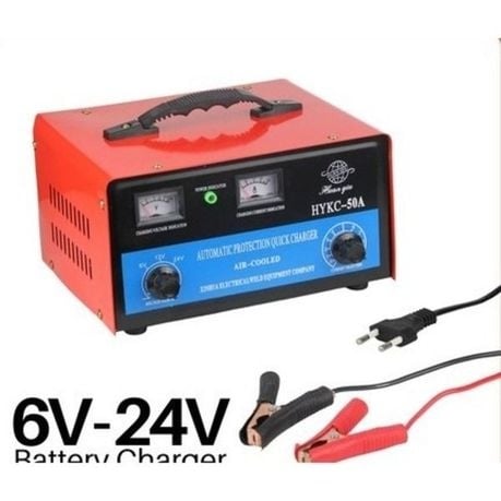 Protection Quick Car Battery Charger 6/12/24V-HYKC 50A
