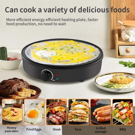 1000W Pancake Hot Plate Machine, 30cm Non-Stick Cooking Surface