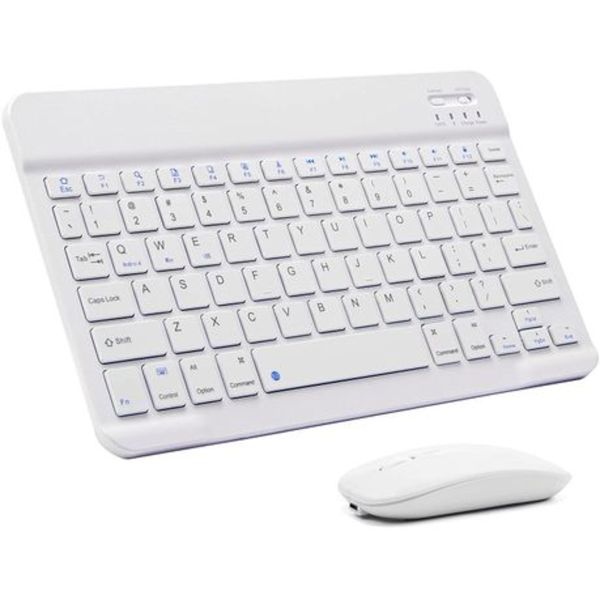 Bluetooth Tablet Keyboard Mouse Combo Wireless - White