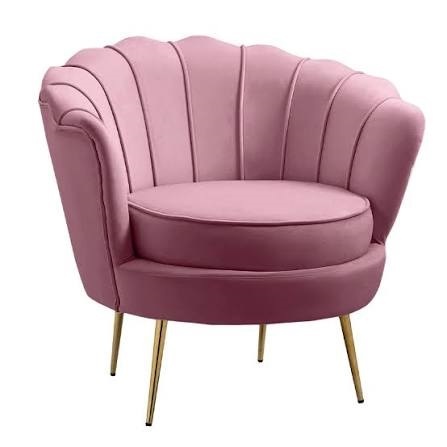 Tulip Single Seater Velvet Couch - Dust Pink picture