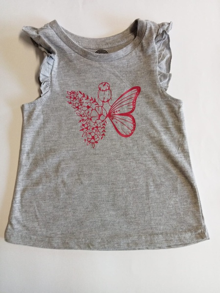 Messy Bun Butterfly-Pink and grey