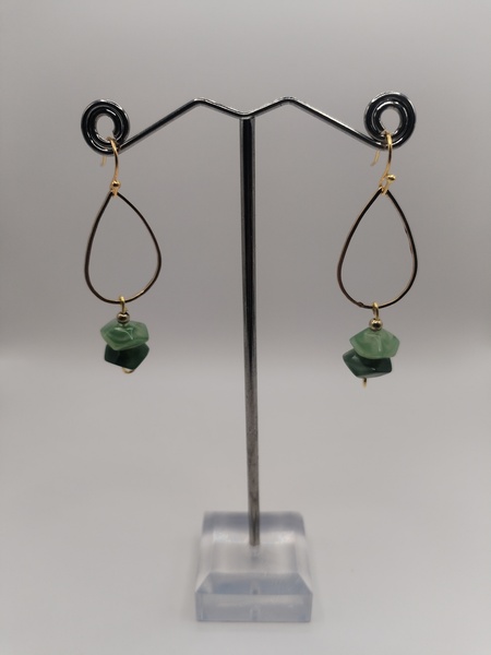 Green teardrop dangle