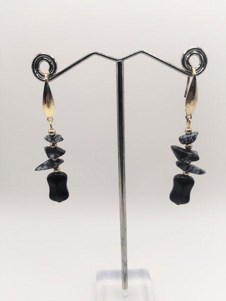 Black bead dangle