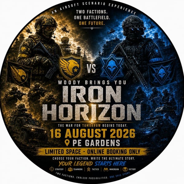 Airsoft Event Fee: 16 August 2026 - Iron Horizon by Kyle Whitfield (RANGE FEE)