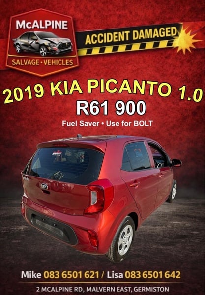 2019 KIA PICANTO 1.0  - 3 CYLINDER