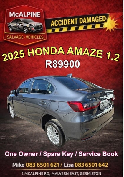 2025 HONDA AMAZE 1.2