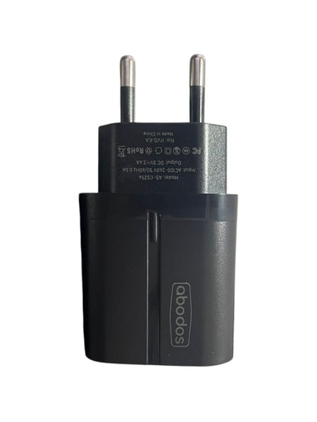 Abodos 2.4A 2USB Smart Charger AS-CS256- Black picture