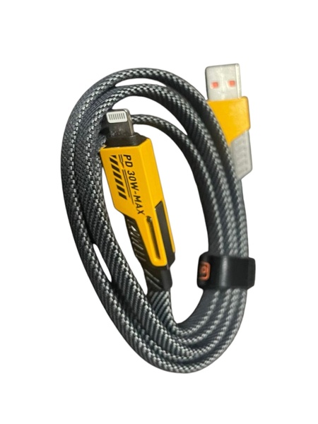 Abodos 4in1 120W 1m Braided Data Cable AS-DS395 Yellow & Black