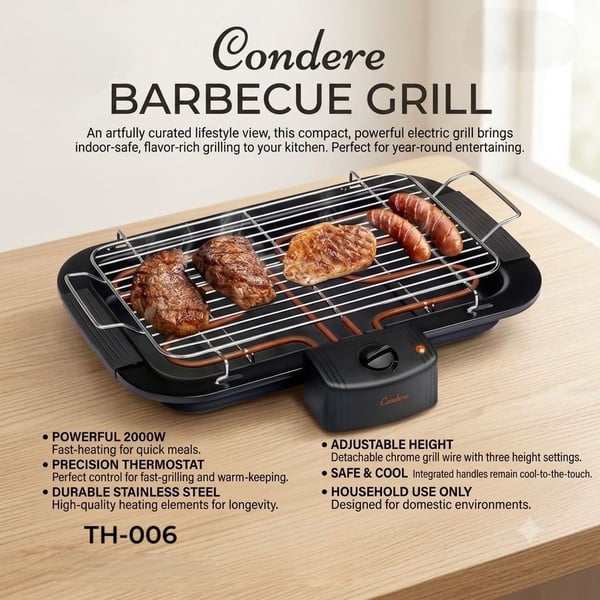 CONDERE ELECTRIC BARBECUE GRILL - R254,00 Each Excl VAT   - MOQ  6