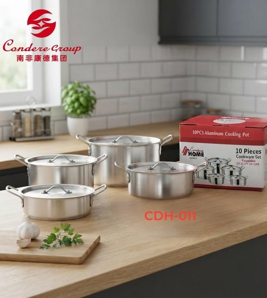 CONDERE HOME 10 PCS ALUMINUM COOKWARE SET - R332,10 Each Excl VAT - MOQ  4