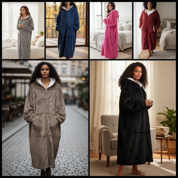 Long Huggle Hoodies with Zip Adults picture