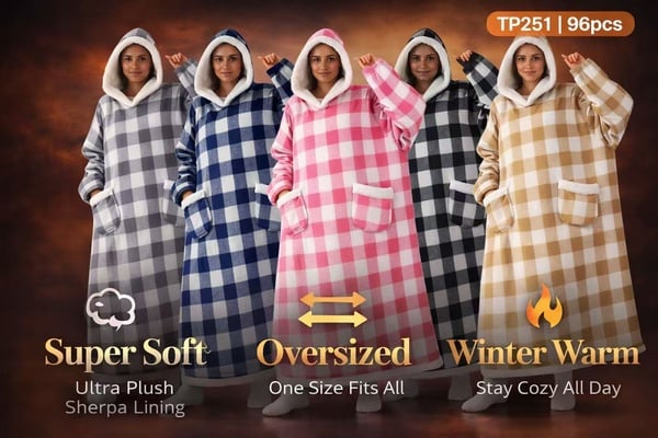 Checkered Huggle Hoodies Adults picture