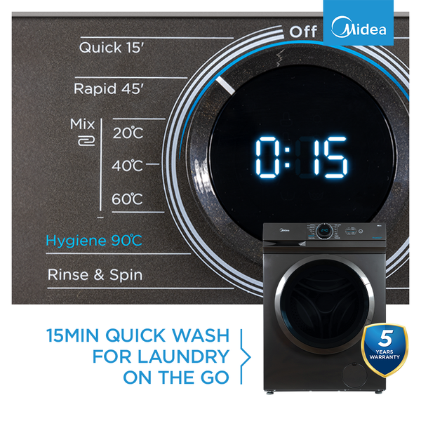 Midea 6kg Front Loader Washing Machine – Titanium