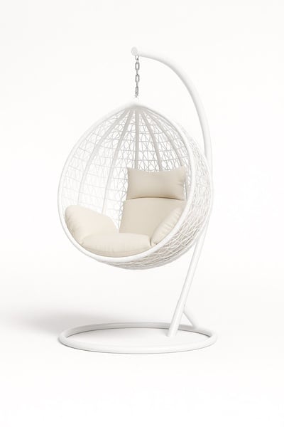 Egg Ratten Hanging Swig Chair made in steel fram and ratten weaving
