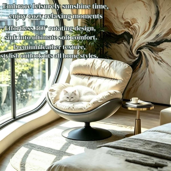 360⁰ Luxury Villa Swivel Chair With Contemporary Thick Cusion