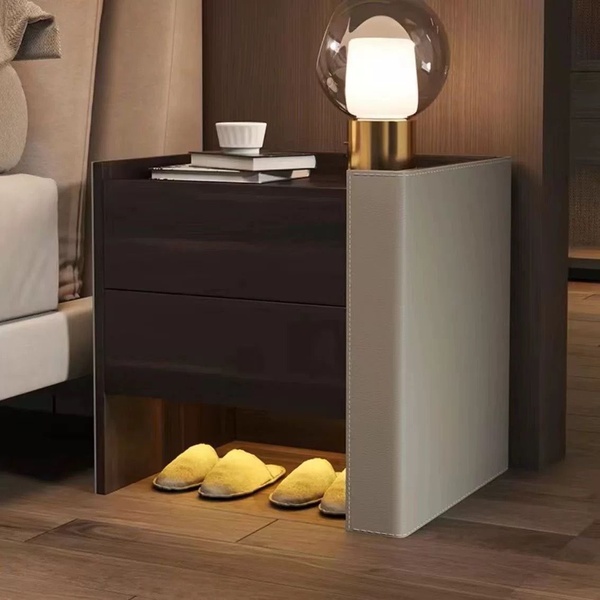 Modern Nordic Floating-Style Storage Nightstand- Pedestal
