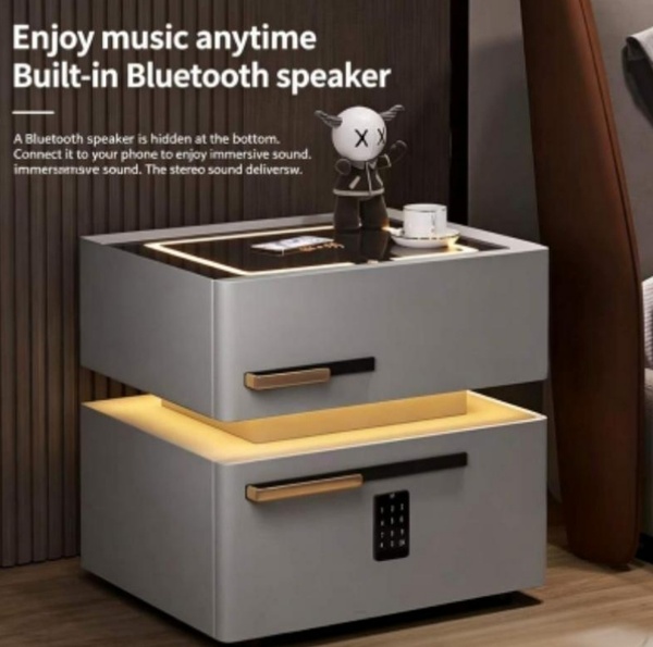Modern Smart LED Bluetooth Bedside Table