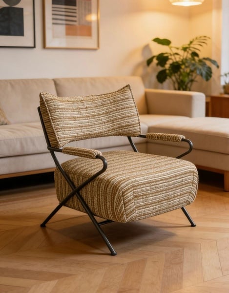 Modern Accent Chair – Fabric Upholstery picture