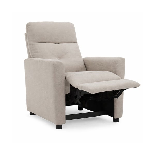 Modern Beige Recliner Armchair - Adjustable, Padded & Comfortable