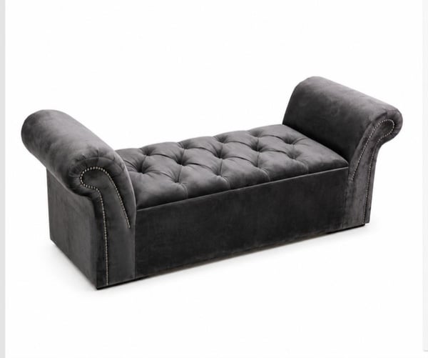 Swedelin Chesterf Kist Storage with Arm Rest - Grey picture