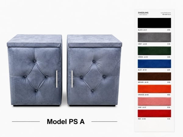 PSA Chesterfield Headboard Set with 2 Bed Side Tables