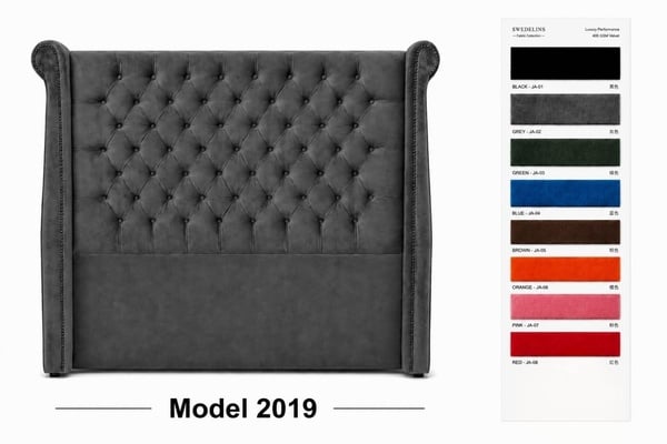 PSA Chesterfield Headboard Set with 2 Bed Side Tables