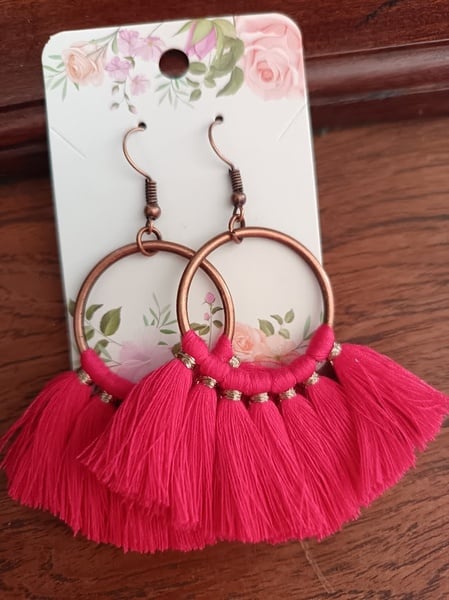 Earrings - Pink 8cm
