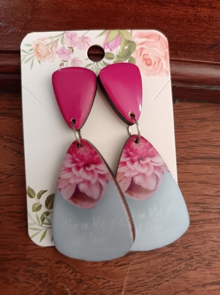 Earrings - Pink bybel vers 6cm
